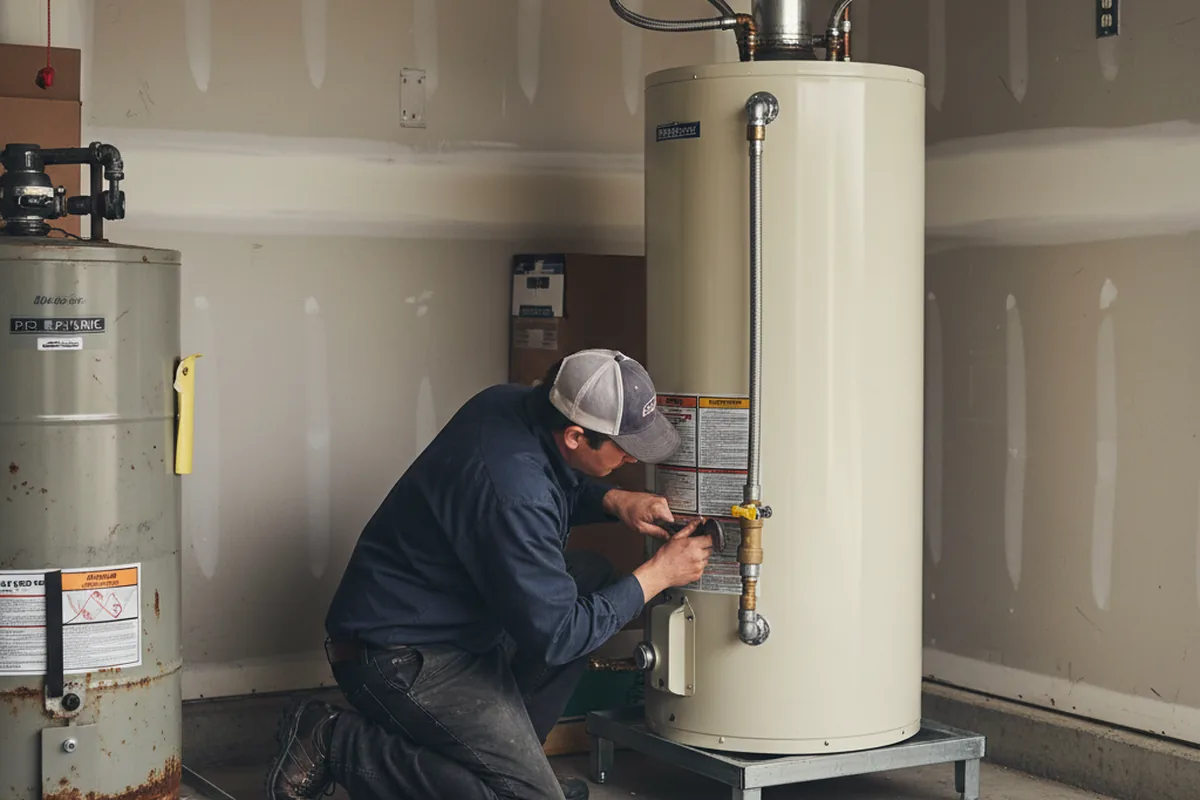 Water heater and shutoff valve replacement in Carlton