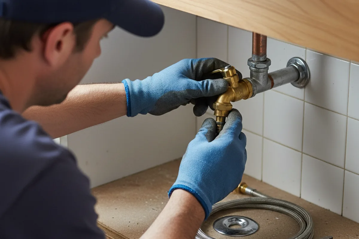 Shutoff valve and fitting work during Emergency Plumbing in Carlton